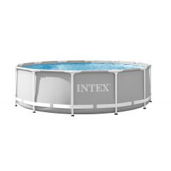 Pileta De Lona Redonda Intex Prisma Frame Premium 366 X 99 CM C/BOMBA+ESCAL 2746 i450