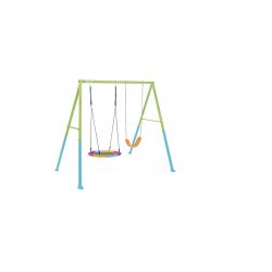 Juego De Plaza Hamaca + Mecedora verde Celeste 27484/5 i450