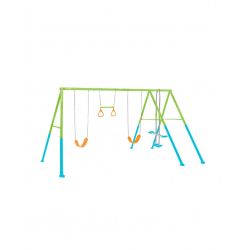 Juego De Plaza Dos Hamacas +Caballito + Barra trapecio 27483/6 i450