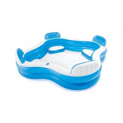 Pileta inflable Intex Family Swim Center - Cuadrada con asientos, capacidad 990  i450