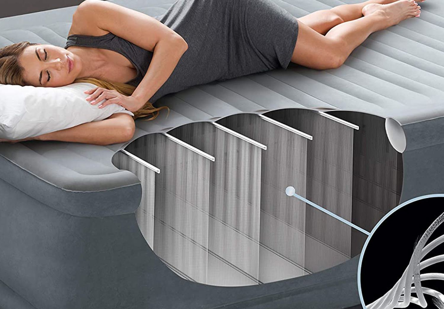 Colchon Inflable Electrico DURA-BEAM INTEX 152 x 203 x 46 cm 25056/2