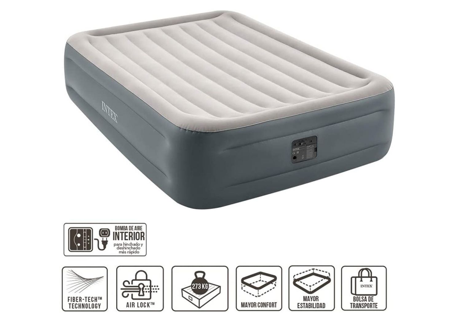 Colchon In Electrico Dura-Beam Intex 203 x 152 x 46 cm 25058/0