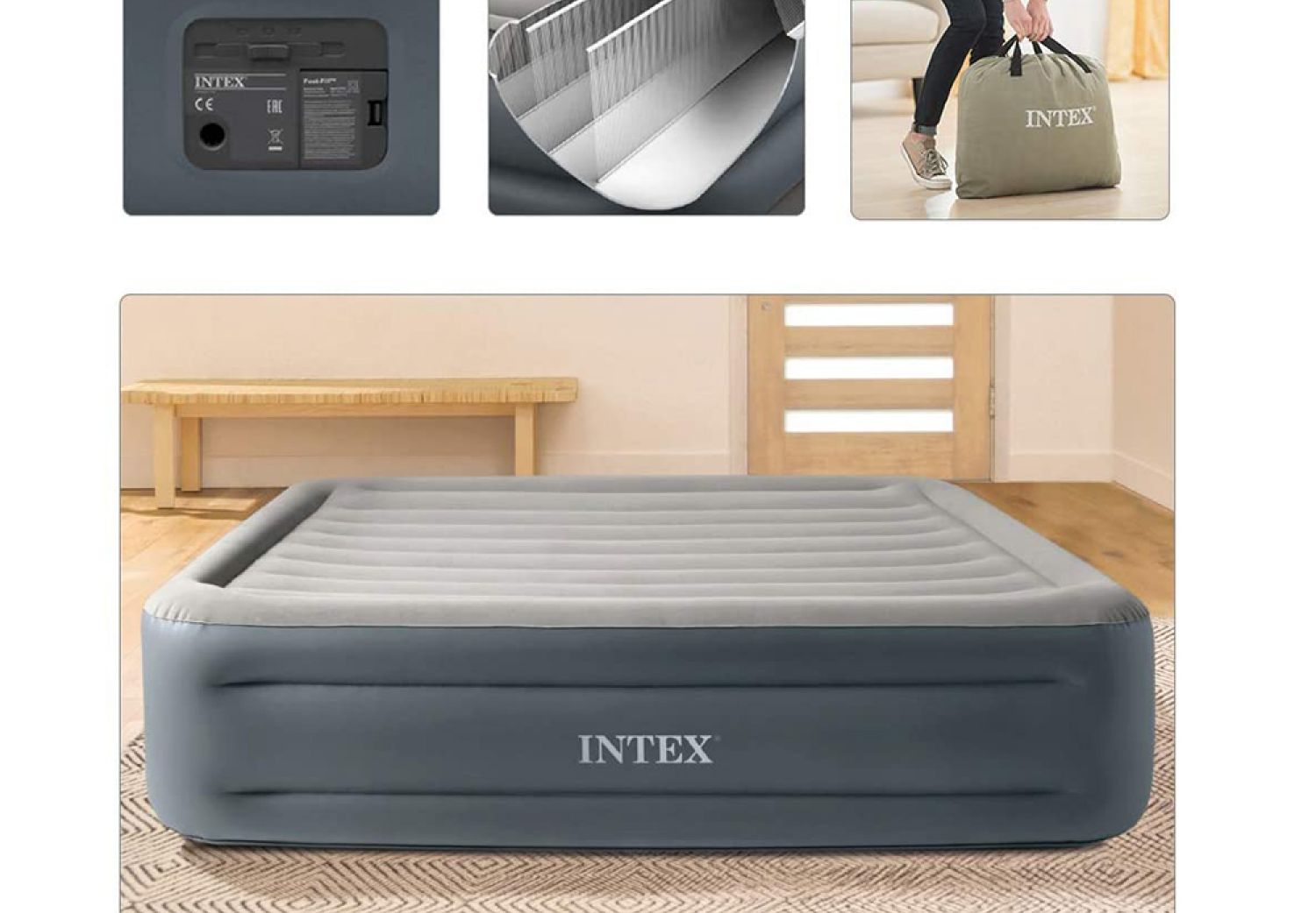 Colchon In Electrico Dura-Beam Intex 203 x 152 x 46 cm 25058/0