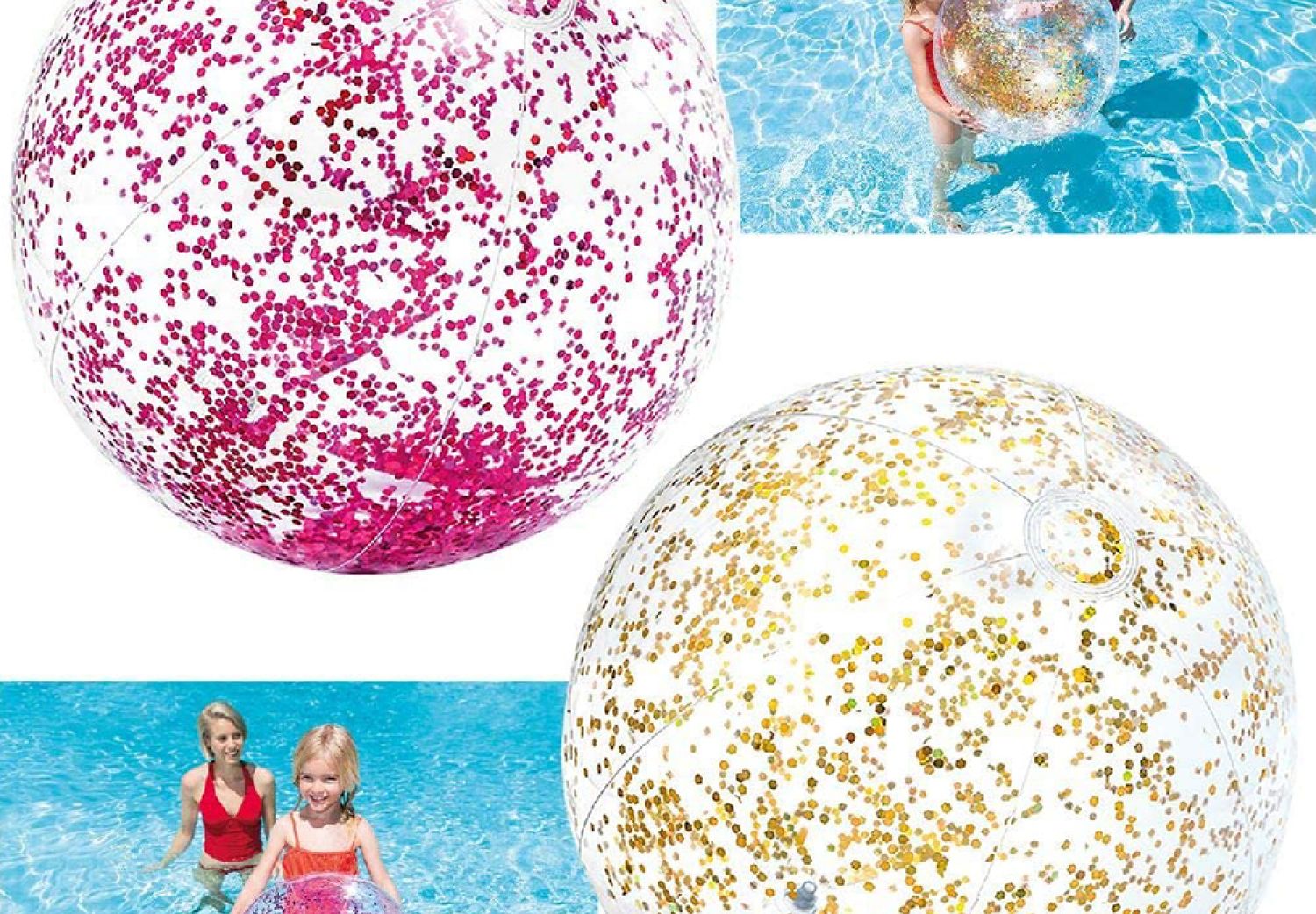 Juego de Piscina INTEX Pelota Brillosa 71cm