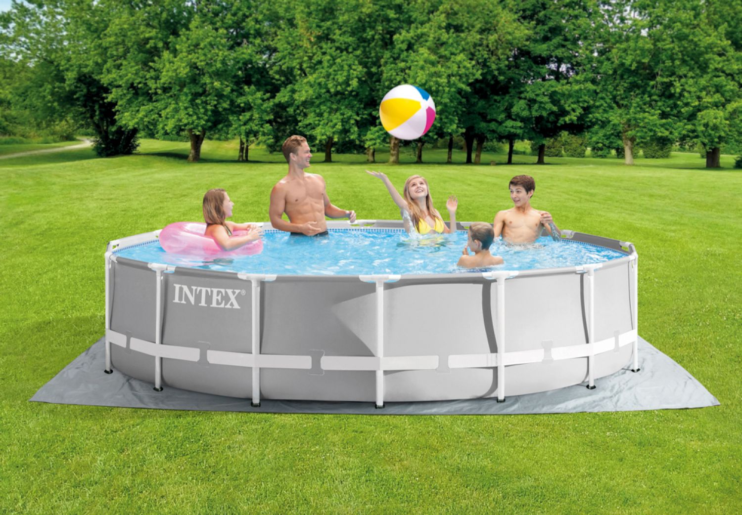 Pileta De Lona Redonda Intex Prisma Frame Premium 427 x 107 Cm 25634/4