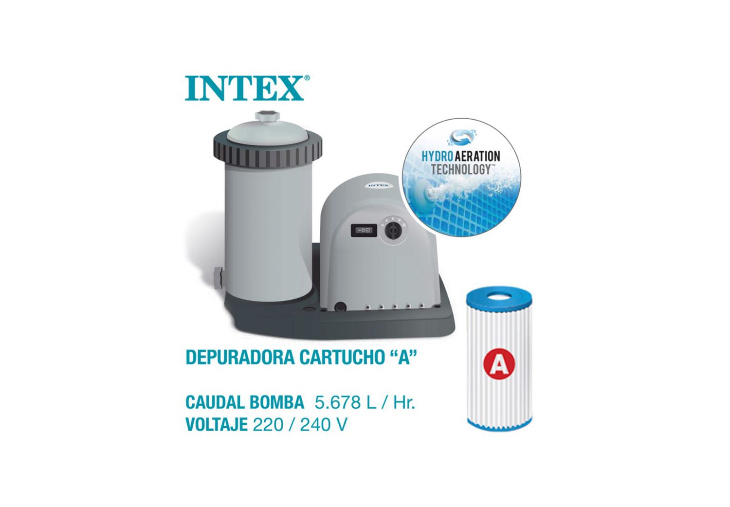 Pileta De Lona Redonda INTEX Greywood Premium 549 X 122 cm C/Bomba + Acces 25337/4