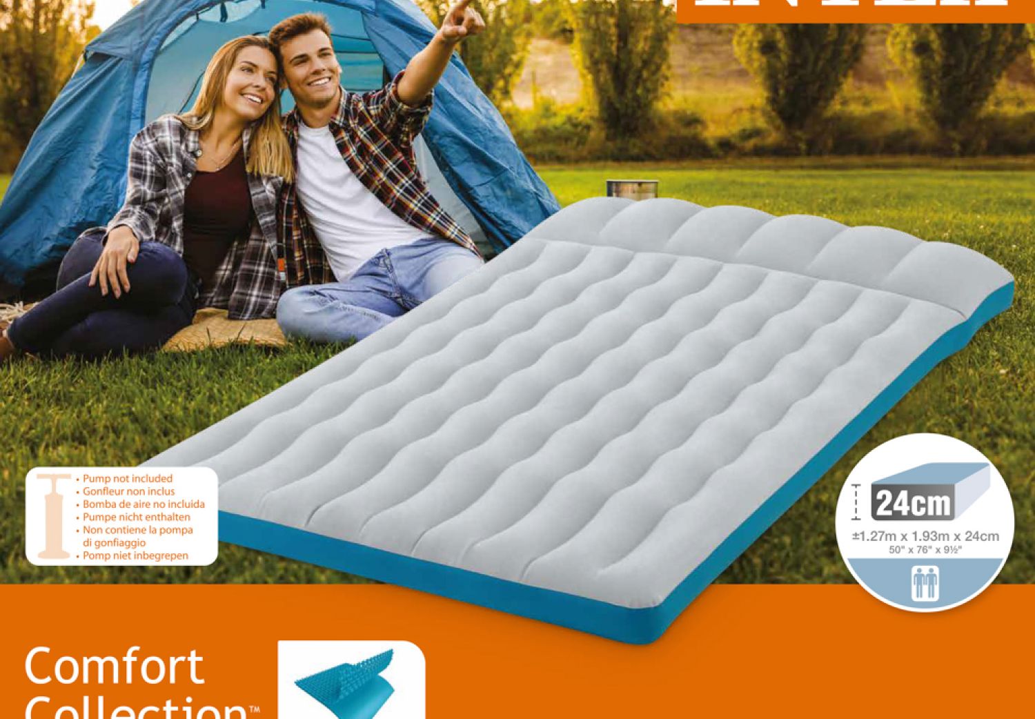 Colchoneta Inflable Camping INTEX 127 x 193 x 24 Cm 25595/6