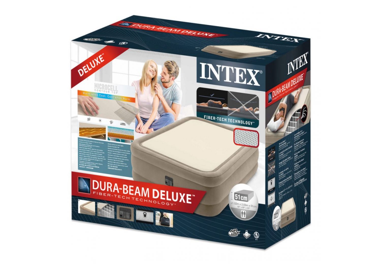 Colchón Eléctrico Dura-Beam Intex 152 x 203 x 51 Cm Thermalux 64478A 24913/1
