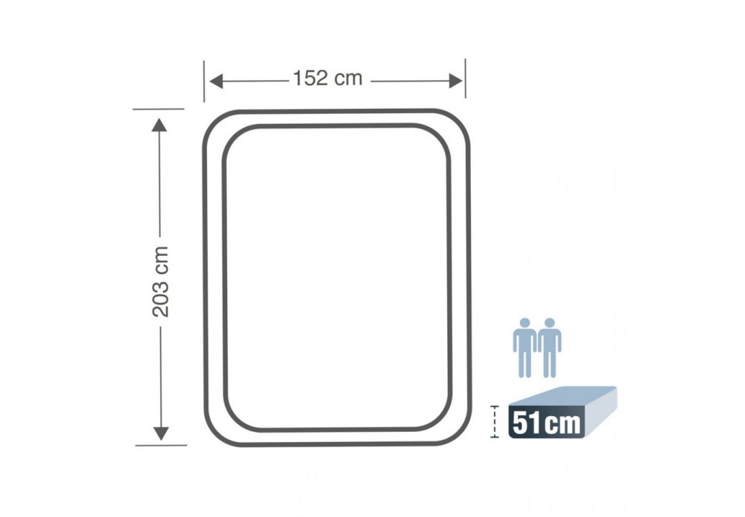 Colchón Eléctrico Dura-Beam Intex 152 x 203 x 51 Cm Thermalux 64478A 24913/1